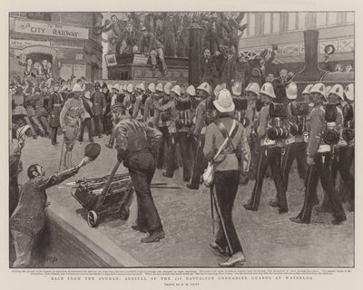 Ritorno dal Sudan, Arrivo del 1º Battaglione delle Guardie Granatieri a Waterloo da Henry Marriott Paget